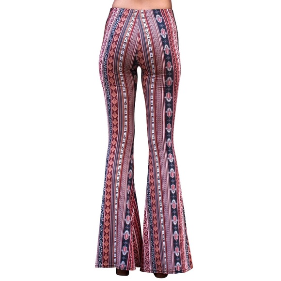 Bell bottom pants and crop cami top in Marsala paisley - Picture 6 of 7